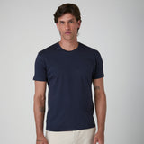 🎁 Camiseta Masculina Algodão Pima Marinho (100% off)