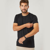 🎁 Camiseta Masculina Algodão Pima - Preta (100% off)