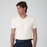 🎁 Camiseta Masculina Algodão Pima Off White (100% off)