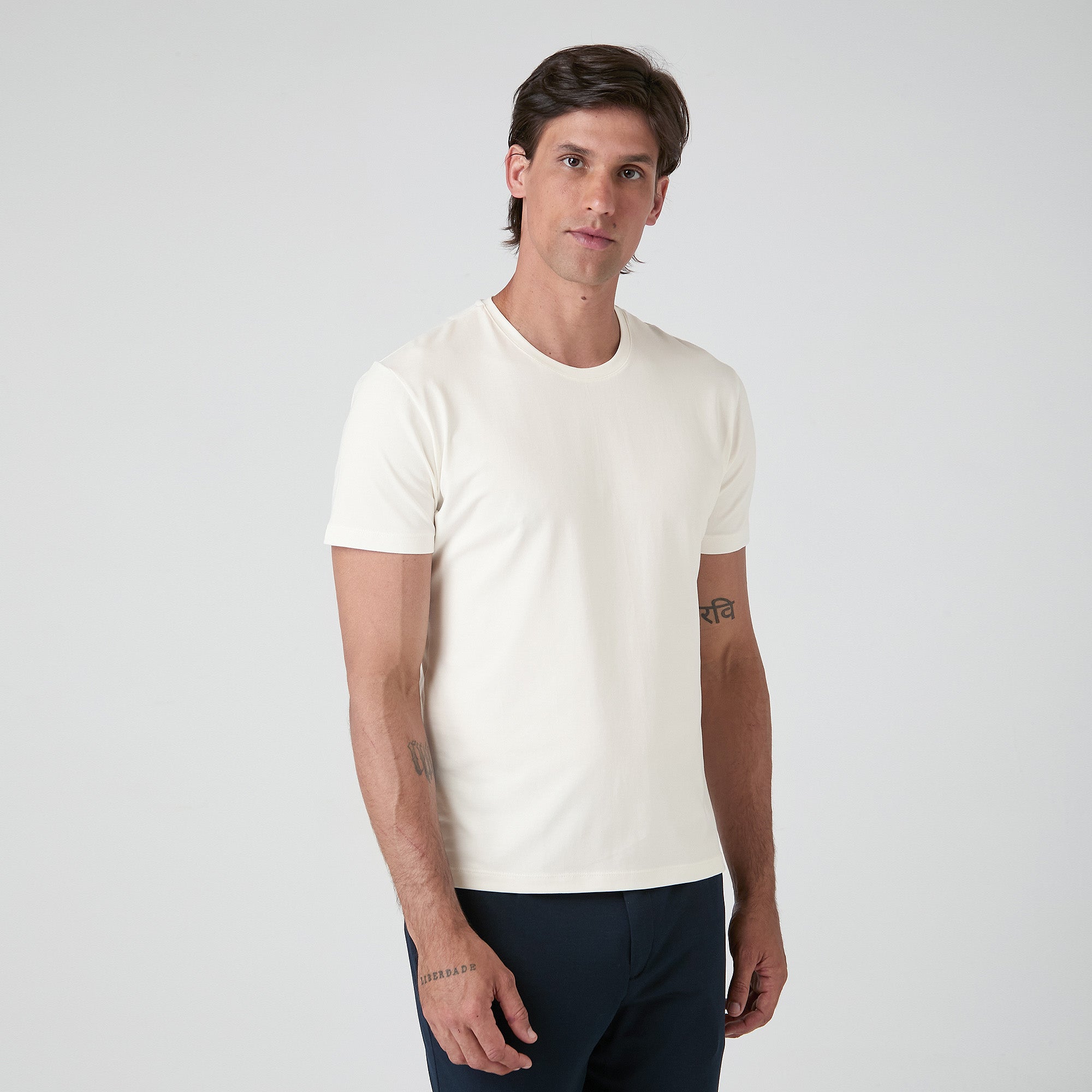 Camiseta Masculina Algodão Pima Off White