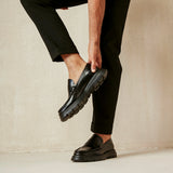 Loafer Masculino Preto em couro Pietro