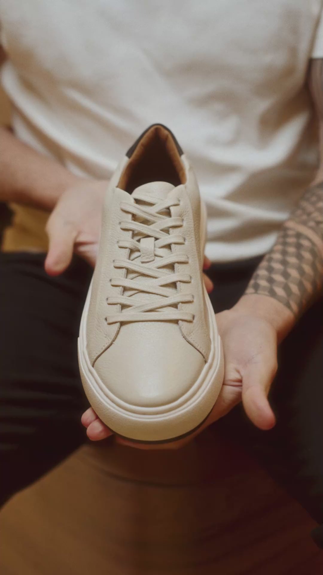 Tênis Masculino Off White em Couro - Greco 2.0