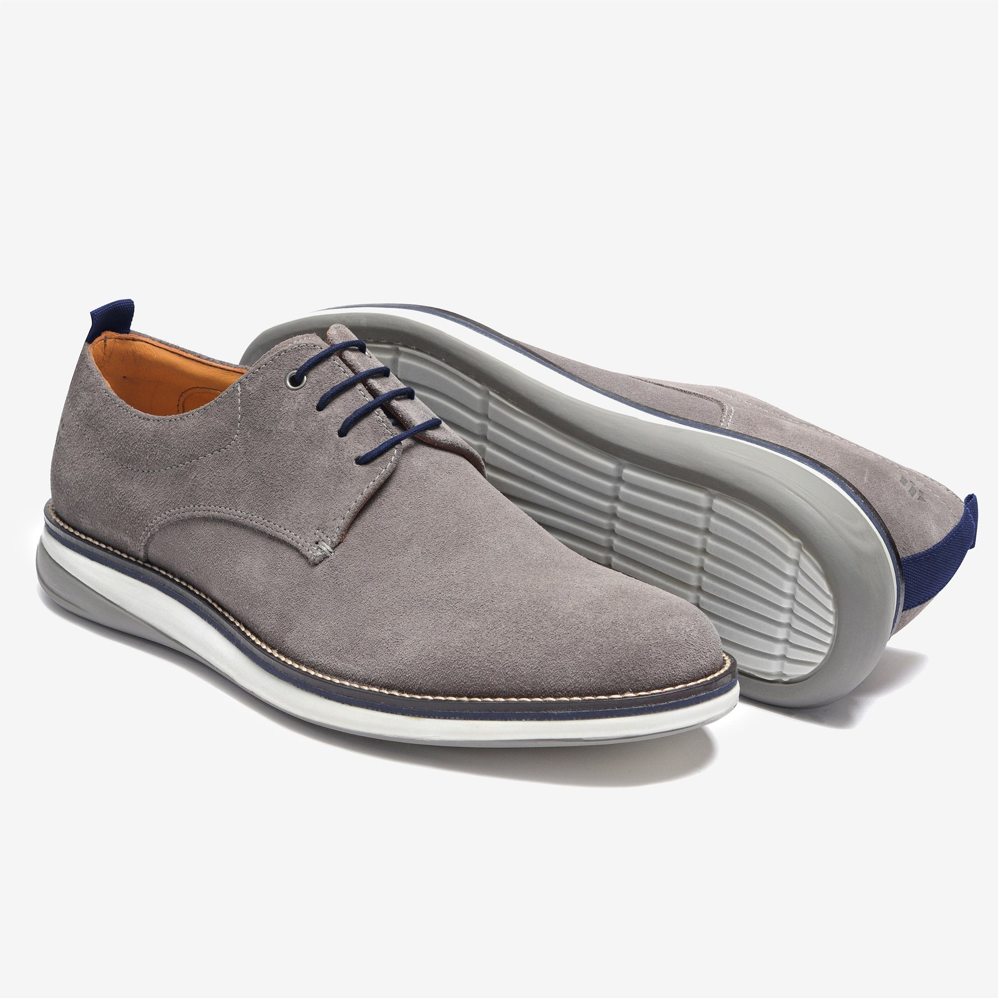 Sapato Masculino Derby Winchester Camurça Cinza Titânio 37